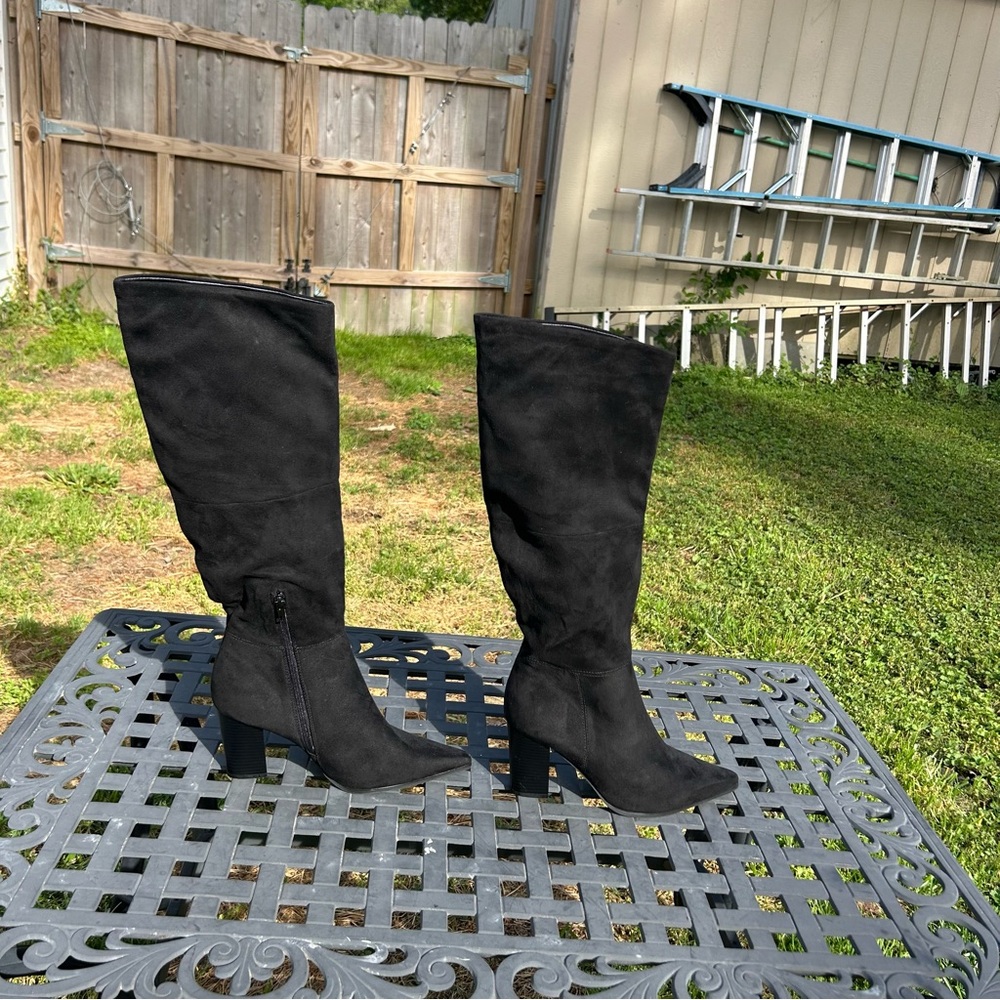 Olivia Miller Women's Sabrina Pointy Toe Tall‎ Dress Boots in black size 11